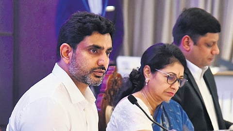 Minister for Human Resource Development (HRD), IT, Electronics, and Communications Nara Lokesh