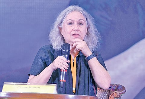Author Peggy Mohan during the session ‘English and Its Accents’