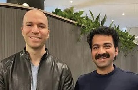 Dr Karthik Soman with Greg Brockman, president, OpenAI