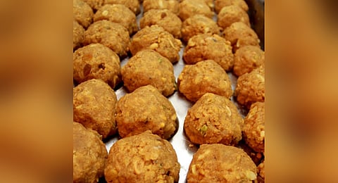 File image of Lord Venkateswara prasadam Laddu in Tirupati used for representational purpose