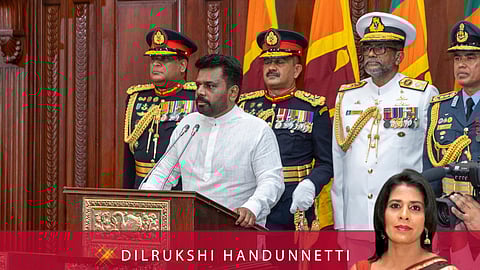 Newly elected president of Sri Lanka Anura Kumar Dissanayake