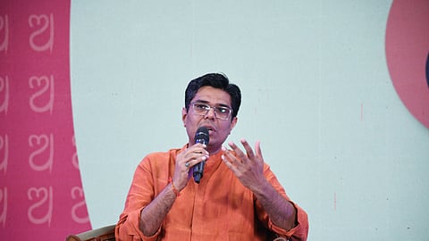 Author Divya Prakash Dubey at Odisha Literary festival 2024, in Bhubaneswar.