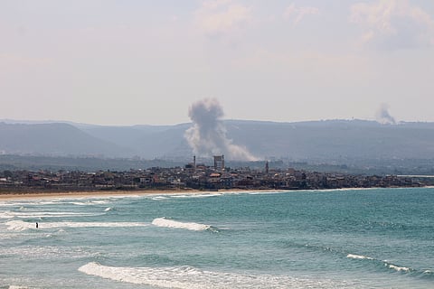 Smoke billows from the site of an Israeli airstrike in southern Lebanon (Photo | AFP)
