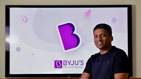 Byju Raveendran, founder of Byju's, the Bangalore-based educational technology start-up, poses at the company's premises in Bangalore.