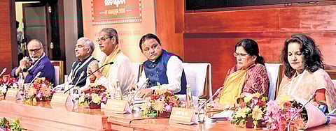 CM Mohan Charan Majhi attending the two-day collectors conference in Bhubaneswar
