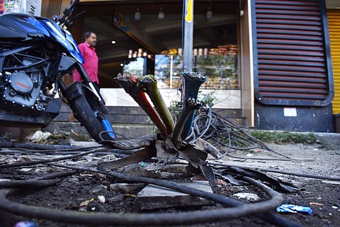 Image of live wire used for representational purpose