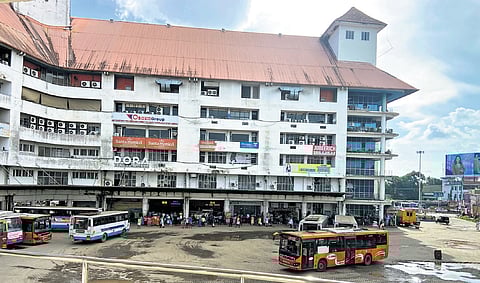 The Angamaly bus terminal-cum-shopping complex.