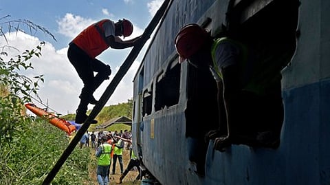 Railway Police Force during a mock drill training session