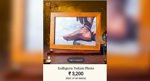 Sadhguru’s feet photo selling for ₹3,200 sparks social media buzz