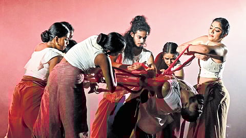 Rima Kallingal and team during their Neythu performance on the opening day of Soorya Festival