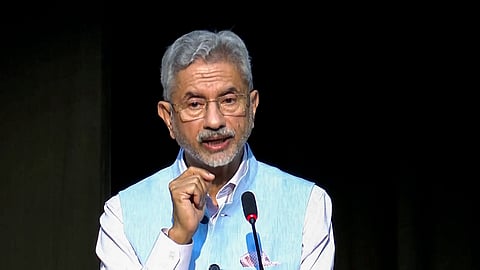 External Affairs Minister S Jaishankar addresses during the Sardar Patel Lecture on Governance, in New Delhi, Saturday, Oct. 5, 2024.