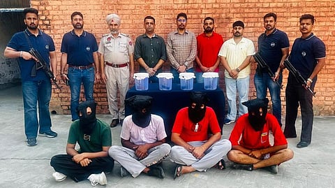 Arrested Kingpin of notorious Jassa Burj gang along with his three associates.