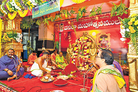 Goddess Kanaka Durga appeared as Sri Lalita Tripura Sundari Dev