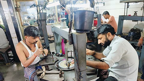 Diamond factory workers