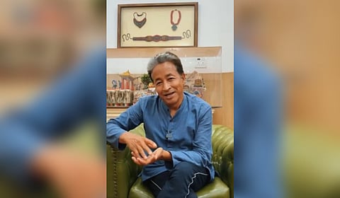 Screengrab from the video message by Sonam Wangchuk