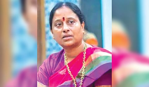 Telangana state Endowments Minister Konda Surekha