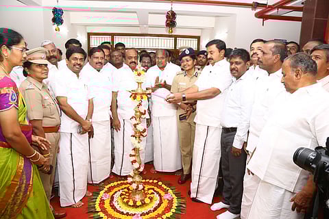 Tamil Nadu Chief Minister MK Stalin inaugurated the newly constructed Police Commissioner's office in Tiruppur city through a video conference.