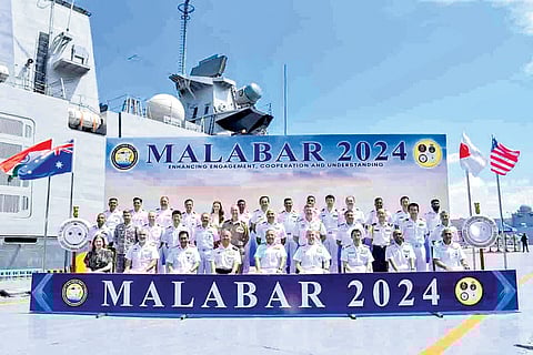 Malabar 2024 multilateral exercise hosted by the Eastern Naval Command begins in Visakhapatnam on Wednesday
