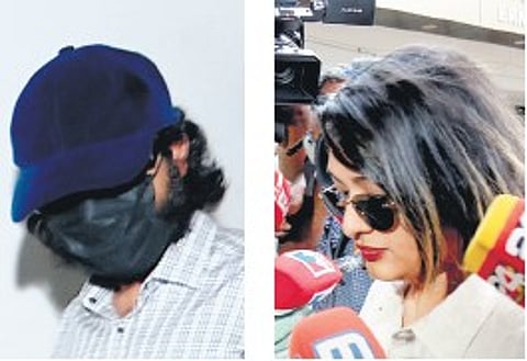 Actor Sreenath Bhasi and Prayaga Martin appear for interrogation as part of the probe into the seizure of cocaine and liquor.