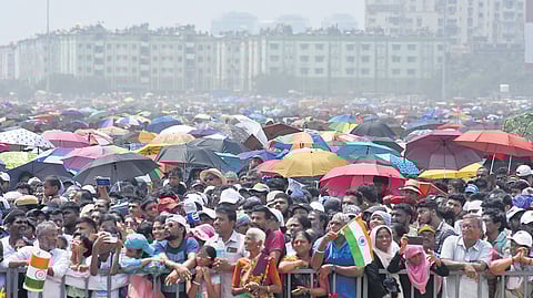 Over 15 lakh people attended the air show on Sunday