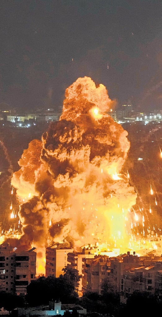 Israeli bombings in Lebanon.