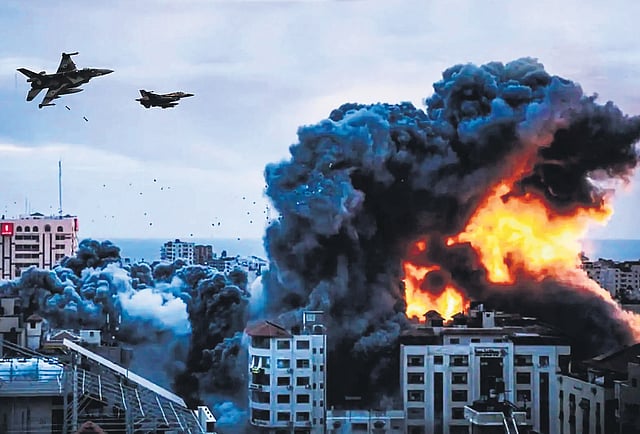 Israeli jets bomb Gaza.