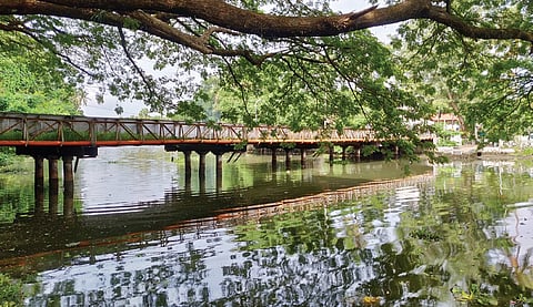 The 130-year-old iron bridge in Tripunithura.