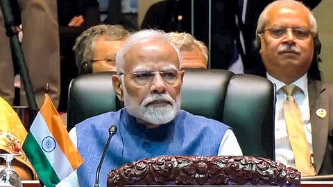 Prime Minister Narendra Modi attends East Asia Summit in Vientiane, Laos on Friday, Oct 11, 2024.