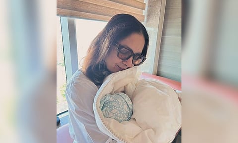 Neena Gupta shared the first picture of her granddaughter.