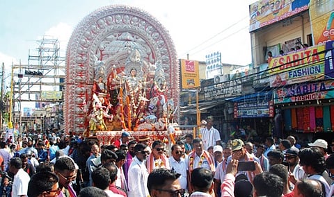 Immersion procession in Cuttack