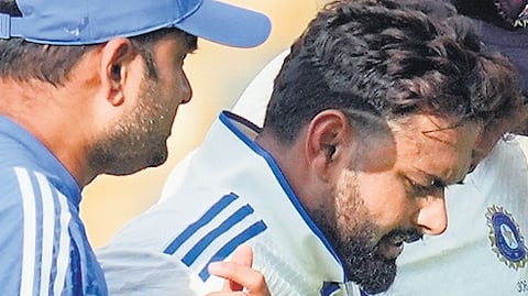 Injured Rishabh Pant goes off the field on Thursday