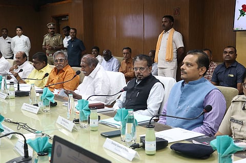 Chief Minister N. Rangasamy and Lt. Governor K. Kailashnathan Chaired the meeting deliberation on World Bank aided projects at Chief Secretariat, Puducherry.