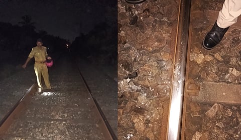 Police investigated the tracks following complaint from locals.