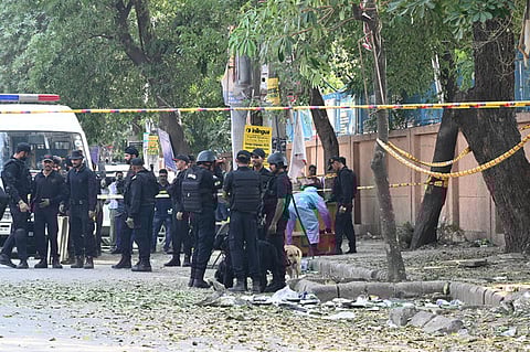 National Security Guard personnel conducted an investigation at the site after a blast was reported at Prashant Vihar, near CRPF school in the Rohini area