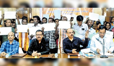 Revenue and Disaster Management minister Suresh Pujari assured all displaced families will receive land records by the next year.