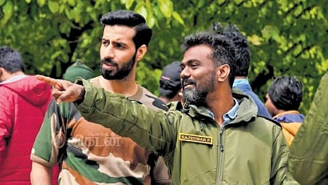 Bhuvan Arora from the sets of 'Amaran'