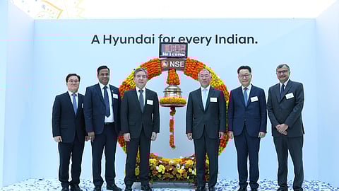 The ₹27,870 crore IPO launched by the Korean automaker, the largest in India’s capital market history, was subscribed 2.37 times.