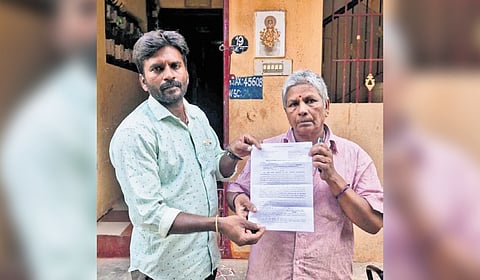 The mother and son said they plan to file a complaint at the Superintendent of Police office in Tirupattur