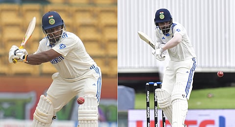 Sarfaraz Khan (L) and KL Rahul (R)