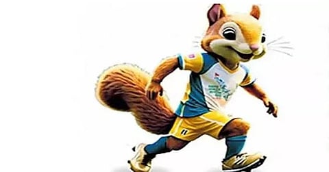 Kerala State School Sports Meet mascot ‘Thakkudu’.