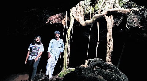 An inside view of the cave