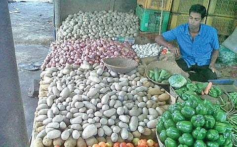 Sources said potato is being sold at Rs 40 to Rs 50 per kg whereas onion is selling at Rs 65 to Rs 70 per kg.