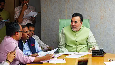 Delhi Environment Minister Gopal Rai holds a meeting in view of the increasing air pollution in New Delhi on Tuesday, Oct. 22, 2024.