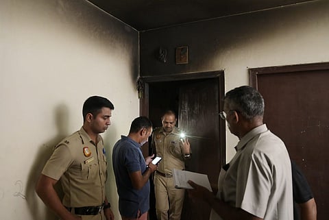 A PCR call regarding the fire in a residential building on Shani Bazar Road was received at 3.22 am, according to an official of the Delhi Fire Service (DFS).