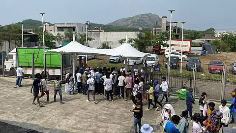 Medical camps assisting people suffering from dehydration