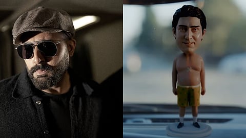 Abhishek Bachchan (left) and a still from the teaser