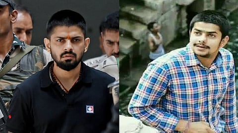 Anmol Bishnoi (R), the brother of jailed gangster Lawrence Bishnoi (L).