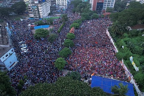 The Sanatan Jagran Manch organised one of the largest rallies in recent months in Chittagong, advocating for minority rights for Hindus in Bangladesh.