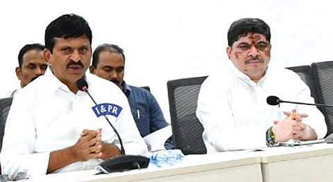 Telangana Ministers Srinivasa Reddy and Transport Minister Ponnam Prabhakar