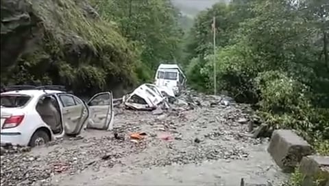 The aftermath of a landslide